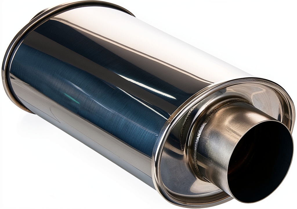 Exhaust resonator installed under a vehicle hood