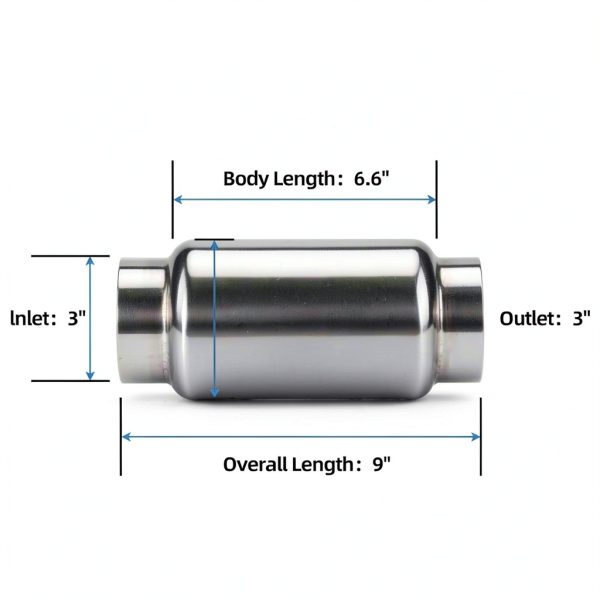 Piclafe Exhaust Resonator 3 inch Stainless Steel-1