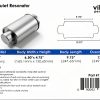 Exhaust Resonator Vibrant Stainless Steel Round-2