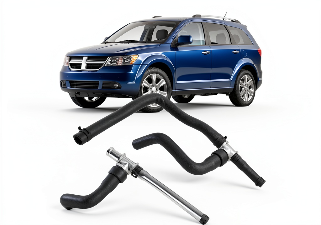 Lqito heater hose installed in a Dodge Journey engine bay