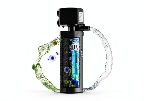TARARIUM Aquarium Filter CTUV-H6F Black Dual UV Filtration for 20-75-6