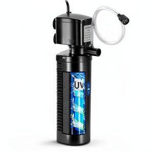 TARARIUM Aquarium Filter CTUV-H6F Black Dual UV Filtration for 20-75-0