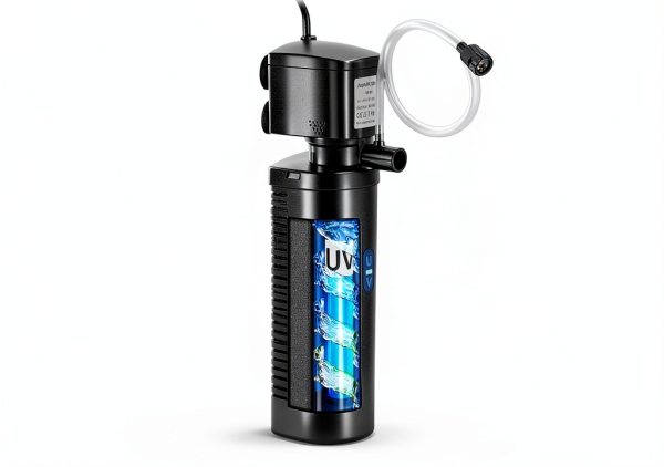TARARIUM Aquarium Filter CTUV-H6F Black Dual UV Filtration for 20-75-0