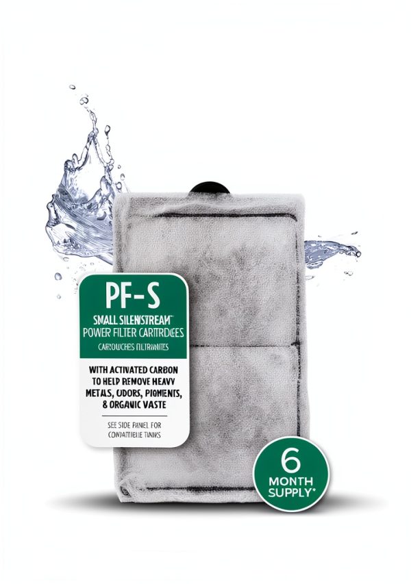 Top Fin Silenstream PF-S Small Filter Cartridges (6 Count) Refill for PF10 Power Filters (5.5in x 3.1in)-0