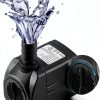 Fountain Pump, 400GPH Submersible , Durable 25W Outdoor Water Pump with 6.5ft Power Cord, 3 Nozzles for Aquarium, Pond, Fish Tank, Water Pump Hydroponics, Backyard Fountain-1