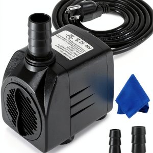 Fountain Pump, 400GPH Submersible , Durable 25W Outdoor Water Pump with 6.5ft Power Cord, 3 Nozzles for Aquarium, Pond, Fish Tank, Water Pump Hydroponics, Backyard Fountain-0