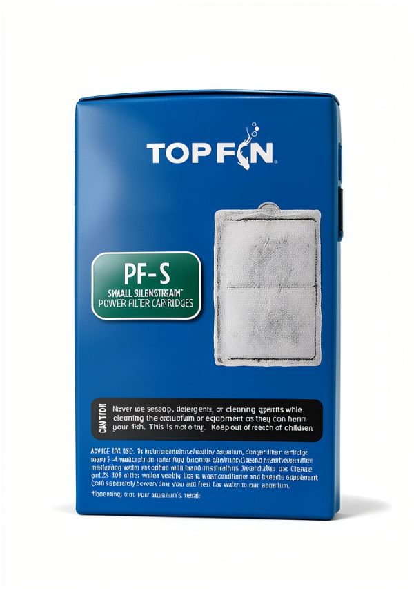 Top Fin Silenstream PF-S Small Filter Cartridges (6 Count) Refill for PF10 Power Filters (5.5in x 3.1in)-1