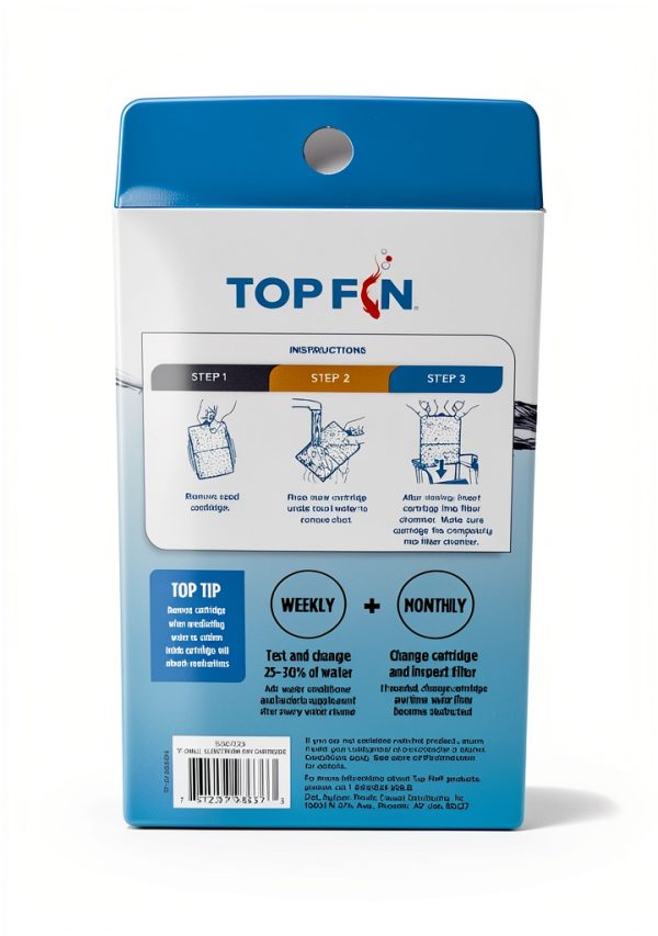 Top Fin Silenstream PF-S Small Filter Cartridges (6 Count) Refill for PF10 Power Filters (5.5in x 3.1in)-2